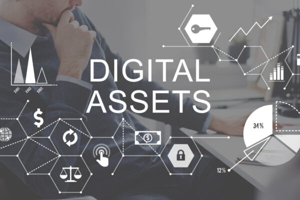 Digital assets business management system concept